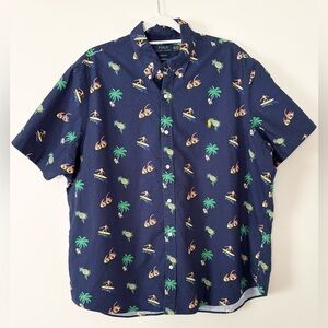 Polo‎ Ralph Lauren Novelty Print Beach Oxford Untucked Fit Shirt